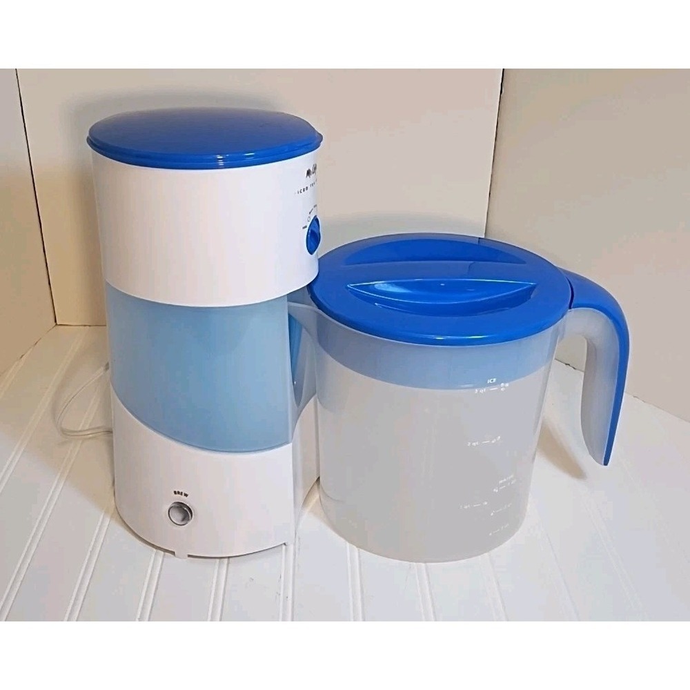Mr. Coffee Iced Tea Maker 3 Quart Model TM70 Blue with Pitcher Tested & Working